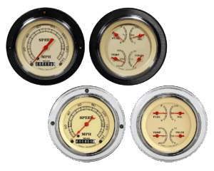 1937-1939 Ford Car or Truck Aluminum 2 Gauge Panels w/ Classic Instruments Vintage Gauges