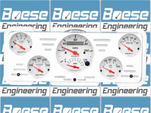 1940 Ford Standard / 1940-1947 Ford Truck Aluminum Gauge Panel w Auto Meter Street Rod Series Gauges (Speedo/Tach)