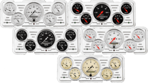 1940 Ford / 1940-1947 Ford Truck Aluminum Gauge Panel w/ Auto Meter Street Rod series gauges