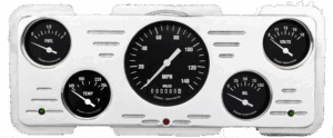 1940 Ford Car / 1940-1947 Ford Truck Aluminum 5 Gauge Panel w/ Classic Instruments Gauges