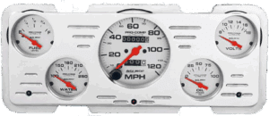 1940 Ford Car / 1940-1947 Ford Truck Aluminum Dash Insert w/ Ultra-Lite Gauges