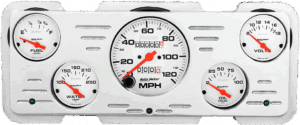1940 Ford Car or 1940-1947 Ford Truck Aluminum Dash Insert w/ Auto Meter Phantom Gauges