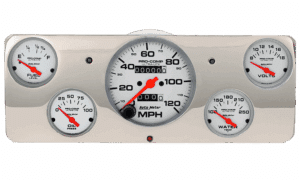 1940 Ford Deluxe Aluminum Gauge Panel w/ Ultra-Lite gauges