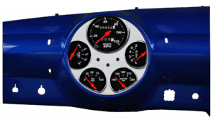 1949-1950 Ford Car Billet Aluminum Gauge Panel w/ Auto Meter Street Rod series gauges
