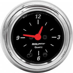 1952-1953 Ford Car Clock Insert w/ Auto Meter Designer Black Clock