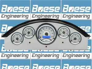 1957 Ford Fairlane Aluminum Gauge Panel w/ Dakota Digital VHX-1050 Silver Alloy Gauges