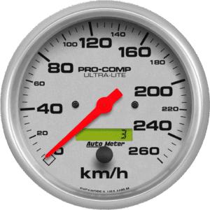 4489-M AutoMeter Ultra-Lite 5" Electric 0-260 KPH Speedometer