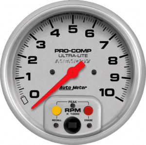4494 AutoMeter Ultra-Lite 5" In-Dash Tachometer 0-10,000 RPM w/ Memory Recall