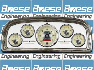 1959 Ford Galaxie / Fairlane Aluminum 5 Gauge Panel w/ Auto Meter Prestige Series