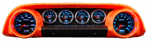 1963-1964 Ford Galaxie Aluminum Gauge Panels w/ Auto Meter Cobalt Gauges
