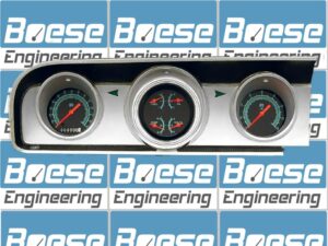 1964 Ford Fairlane billet aluminum dash insert w/ Classic Instruments G/Stock gauges