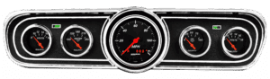 1965-1966 Ford Mustang Adapter Panels w/ AutoMeter Designer Black Gauges (GPS)