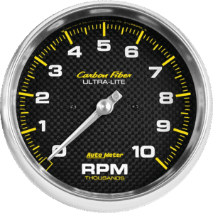 4898 Auto Meter Carbon Fiber 5" In-Dash 10,000 RPM Tachometer