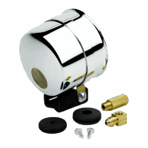 AutoMeter 5203 Chrome Mounting Cup w/ Pedestal for 3 3/8" In-Dash AutoMeter Tachometers or Speedometers