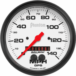 5881 Auto Meter Phantom 5" GPS 0-140 MPH Speedometer