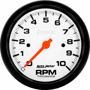 5897 Auto Meter Phantom 3 3/8" In-Dash 10,000 RPM Tachometer