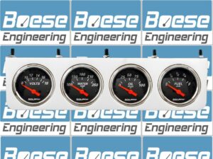 Under Dash Aluminum 4 Gauge Panel w/ Auto Meter Street Rod Series Gauges