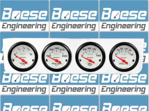 4 Gauge Under Dash Aluminum Panel w/ 2 1/16" Auto Meter Phantom Gauges