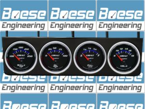 Aluminum Under Dash 4 Gauge Panel With 2 5/8" Auto Meter Cobalt Gauges