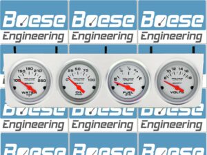 4 Gauge Under Dash Aluminum Panel w/ 2 1/16" Auto Meter Ultra-LIte Gauges