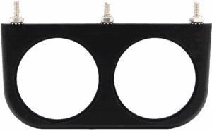 Aluminum Under Dash 2 Gauge Panel for 2 1/16" or 2 1/8" Gauges