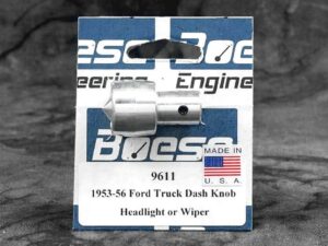 1953-1956 Ford Truck aluminum dash knob. Headlight or wiper. (Set screw, machine finish)