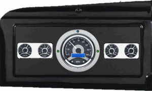 1939-1947 Dodge Truck Billet Aluminum Gauge Panel w/ Dakota Digital VHX-1050 Black Alloy Gauges