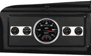 1939-1947 Dodge Truck Billet Aluminum Dash Insert w/ Auto Meter Designer Black II Gauges