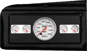 1939-1947 Dodge Truck Billet Aluminum Gauge Panel w/ Ultra-Lite Gauges