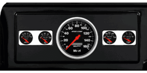 1939-1947 Dodge Truck Billet Aluminum Gauge Panel w/ Sport-Comp Gauges