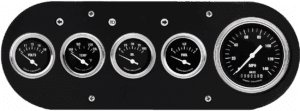 1954-1958 Dodge Truck Aluminum 5 Gauge Panel w/ Classic Instruments Hot Rod Gauges
