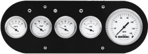 1954-1958 Dodge Truck Aluminum 5 Gauge Panel w/ Classic Instruments White Hot Gauges