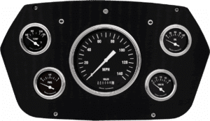 1959-1960 Dodge Truck Aluminum 5 Gauge Panel w/ Classic Instruments Hot Rod Gauges