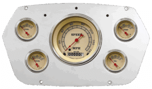1959-1960 Dodge Truck Aluminum 5 Gauge Panel w/ Classic Instruments Vintage Gauges