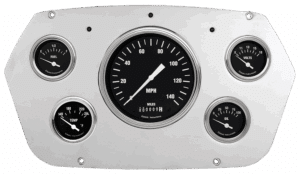 1959-1960 Dodge Truck Aluminum 5 Gauge Panel w/ Classic Instruments Hot Rod Gauges