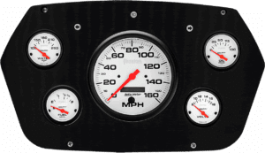 1959-1960 Dodge Truck Aluminum 5 Gauge Panel w/ Phantom gauges