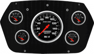 1959-1960 Dodge Truck Aluminum 5 Gauge Panel w/ Sport-Comp gauges