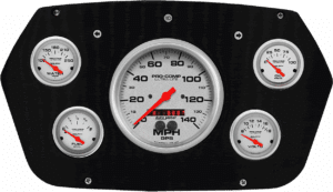 1959-1960 Dodge Truck Aluminum 5 Gauge Panel w/ Ultra-Lite Gauges