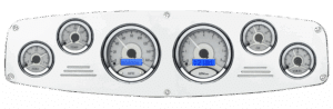 1961-1968 Dodge Truck Aluminum Gauge Panel w/ Dakota Digital VHX Silver Alloy Gauges