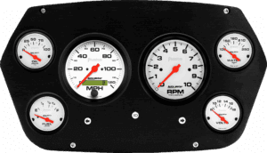 1959-1960 Dodge Truck Aluminum 6 Gauge Panel w/ Auto Meter Phantom Gauges