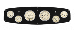 1961-1968 Dodge Truck Aluminum Gauge Panel w/ AutoMeter Antique Beige Gauges