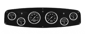 1961-1968 Dodge Truck Aluminum Gauge Panel w/ Auto Meter Old Tyme Black Gauges
