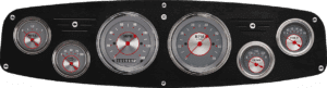 Custom 6-gauge billet aluminum dash insert for precision vehicle restoration