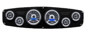 1961-1968 Dodge Truck Billet Aluminum Gauge Panel w/ Dakota Digital VHX Black Alloy Gauges