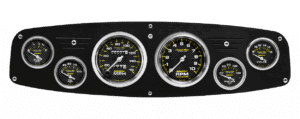 1961-1968 Dodge Truck Aluminum Gauge Panel w/ AutoMeter Carbon Fiber Gauges