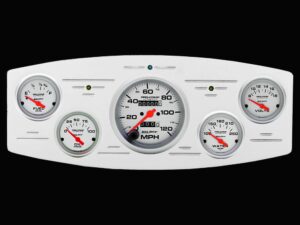 1933-1934 Dodge Car Billet Aluminum Gauge Panel w/ Ultra-Lite gauges