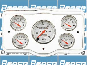1936 Dodge Car Billet Aluminum Gauge Panel w/ Auto Meter Street Rod series gauges
