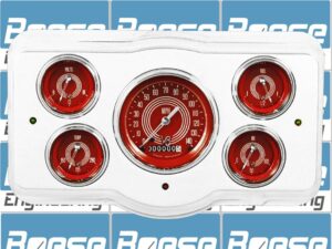 1936 Dodge Car Billet Aluminum 5 Gauge Panel w/ Classic Instruments Gauges