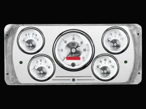 1937 Dodge Car Billet Aluminum 5 Gauge Panel w/ Auto Meter Prestige Series