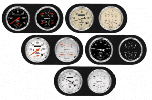 1938 Dodge Car Aluminum Gauge Panel AutoMeter Street Rod Series Gauges (Speedo/Tach)